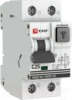 Дифференциальный автомат EKF PROxima АВДТ-63 25А 30мА / DA63-25-30e от компании Бесплатная доставка по Беларуси - фото 1