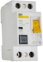 Дифференциальный автомат IEK ВД1-63 2P 32А 30mA / MDV10-2-032-030