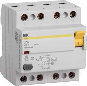 Дифференциальный автомат IEK ВД1-63 4P 32А 100mA / MDV10-4-032-100