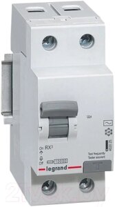 Дифференциальный автомат Legrand RX3 1P+N C 10А 30мА 6кА 2М AC / 419397