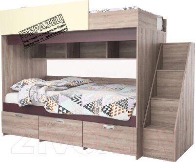 Двухъярусная кровать Мебель-КМК Бамбино 3-1 0527 от компании Бесплатная доставка по Беларуси - фото 1