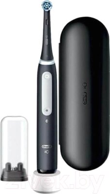 Электрическая зубная щетка Oral-B iO4 Magnetic Black Travcase от компании Бесплатная доставка по Беларуси - фото 1