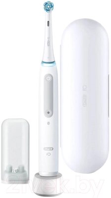 Электрическая зубная щетка Oral-B iO4 Magnetic White Travcase от компании Бесплатная доставка по Беларуси - фото 1