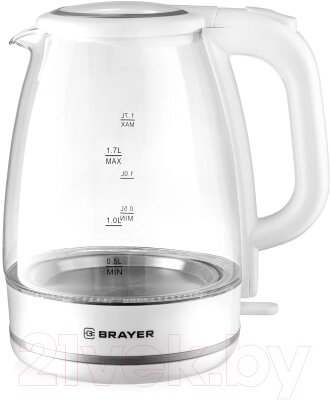 Электрочайник Brayer BR1030WH от компании Бесплатная доставка по Беларуси - фото 1