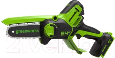 Электропила цепная Greenworks G24MCS10K2 24V 10см / 2008207UA от компании Бесплатная доставка по Беларуси - фото 1