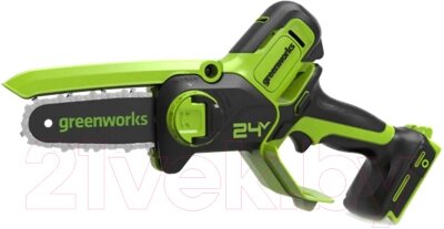 Электропила цепная Greenworks GD24CSMNX бесщеточная 24V 15см / 2008707 от компании Бесплатная доставка по Беларуси - фото 1