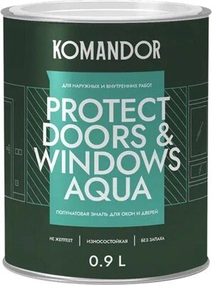 Эмаль KOMANDOR Protect Doors&Windows Aqua База А от компании Бесплатная доставка по Беларуси - фото 1