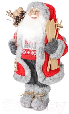 Фигура под елку Maxitoys Дед Мороз в красной шубке с лыжами и подарками / MT-21831-60 от компании Бесплатная доставка по Беларуси - фото 1