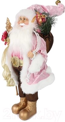 Фигура под елку Maxitoys Дед Мороз в розовой шубке с подарками и посохом / MT-21850-30 от компании Бесплатная доставка по Беларуси - фото 1