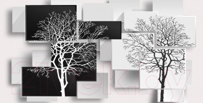 Фотообои листовые Citydecor Дерево 3D Инь-янь от компании Бесплатная доставка по Беларуси - фото 1