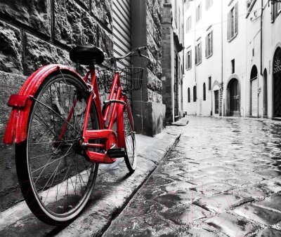 Фотообои листовые Citydecor Красный велосипед от компании Бесплатная доставка по Беларуси - фото 1