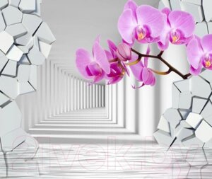 Фотообои листовые Citydecor Орхидея 3D с защитным покрытием