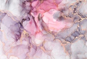 Фотообои листовые Vimala Флюиды серо-розовые