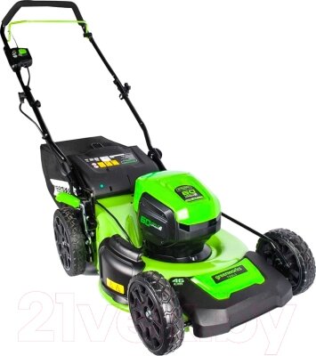 Газонокосилка аккумуляторная Greenworks GD60LM46SP самоходная, бесщеточная 60V 46см / 2502907 от компании Товары - фото 1