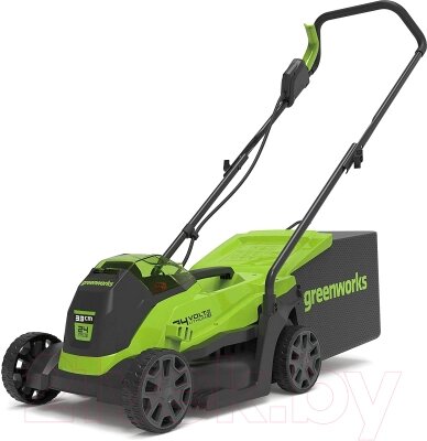 Газонокосилка электрическая Greenworks GD24LM33K4 бесщеточная 24V 33см/ 2516107UB от компании Бесплатная доставка по Беларуси - фото 1