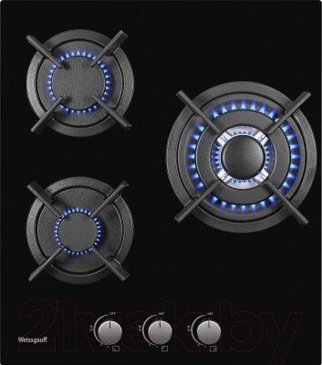 Газовая варочная панель Weissgauff HGG 451 BGH от компании Бесплатная доставка по Беларуси - фото 1