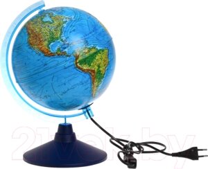 Глобус интерактивный Globen Физико-политический рельефный с подсветкой / INT12100302