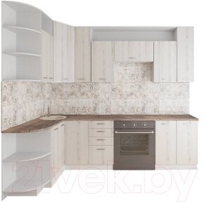 Готовая кухня Артём-Мебель Виола СН-114 без стекла МДФ 1.5x2.6 левая