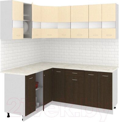 Готовая кухня Кортекс-мебель Корнелия Экстра 1.5x1.9м от компании Бесплатная доставка по Беларуси - фото 1