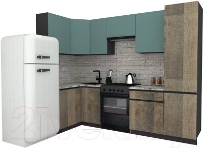 Готовая кухня ВерсоМебель Эко-7 1.2x2.6 левая от компании Бесплатная доставка по Беларуси - фото 1