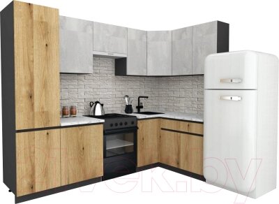 Готовая кухня ВерсоМебель Эко-7 1.4x2.6 правая от компании Бесплатная доставка по Беларуси - фото 1