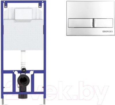 Инсталляция для унитаза Berges Novum 525 040000 + L3 040013 от компании Бесплатная доставка по Беларуси - фото 1