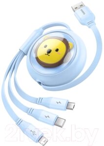 Кабель baseus USB to micro USB+type-C+ip CB000063 / 662802585C