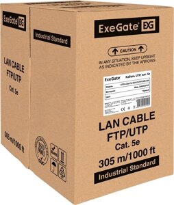 Кабель exegate UTP4-C5e-CU-S24-OUT-PE-BK-305-FLUKE / EX256749RUS