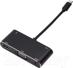 Кабель/переходник atcom AT2810 type-C (m) - HDMI+VGA+USB