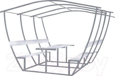 Каркас беседки Садовод Шале от компании Бесплатная доставка по Беларуси - фото 1