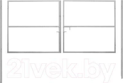 Каркас для ворот Белзабор Наружное открытие 4x1.5м от компании Бесплатная доставка по Беларуси - фото 1