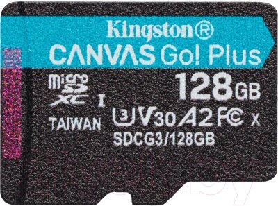 Карта памяти Kingston Canvas Go Plus MicroSDHC 128GB (SDCG3/128GBSP) от компании Бесплатная доставка по Беларуси - фото 1