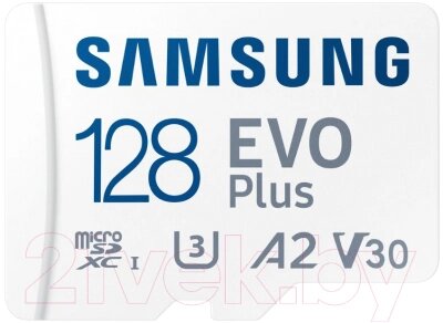 Карта памяти Samsung EVO Plus microSDXC 128GB + адаптер (MB-MC128SA/APC) от компании Бесплатная доставка по Беларуси - фото 1