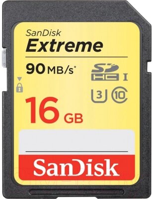 Карта памяти SanDisk Extreme SDHC Card 16GB (SDSDXNE-016G-GNCIN) от компании Бесплатная доставка по Беларуси - фото 1