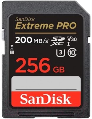 Карта памяти SanDisk SDXC Extreme Pro Class 10 256GB (SDSDXXD-256G-GN4IN) от компании Бесплатная доставка по Беларуси - фото 1