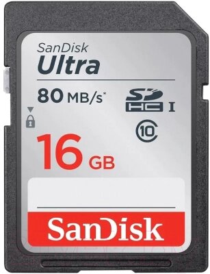 Карта памяти SanDisk Ultra SDXC 16GB (SDSDUNC-016G-GN6IN) от компании Бесплатная доставка по Беларуси - фото 1