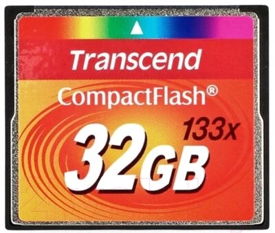 Карта памяти Transcend 133x CompactFlash 32GB (TS32GCF133) от компании Бесплатная доставка по Беларуси - фото 1