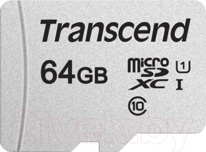 Карта памяти transcend microsdxc 300S 64GB class 10 UHS-I U1 (TS64GUSD300S-A)