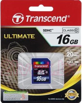 Карта памяти Transcend SDHC Class 10 16 Gb (TS16GSDHC10) от компании Бесплатная доставка по Беларуси - фото 1