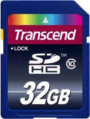 Карта памяти Transcend SDHC Class 10 32GB (TS32GSDHC10) от компании Бесплатная доставка по Беларуси - фото 1