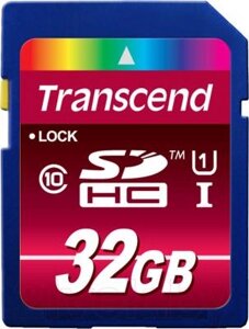 Карта памяти transcend SDHC class 10 UHS-I 32gb (TS32GSDHC10U1)