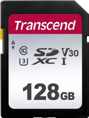 Карта памяти Transcend SDXC 300S 128GB (TS128GSDC300S) от компании Бесплатная доставка по Беларуси - фото 1