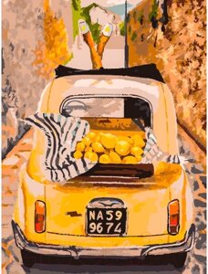 Картина по номерам БЕЛОСНЕЖКА Машина с лимонами / 450-AS