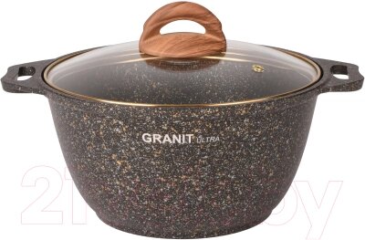 Кастрюля Kukmara Granit Ultra Black-Gold кгбг32а от компании Бесплатная доставка по Беларуси - фото 1