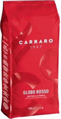 Кофе в зернах Carraro Globo Rosso 30% арабика, 70% робуста от компании Бесплатная доставка по Беларуси - фото 1