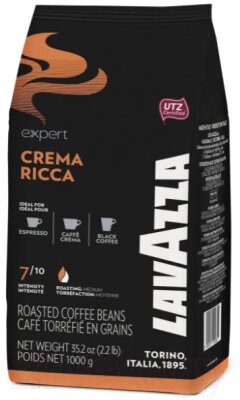 Кофе в зернах Lavazza Crema Ricca от компании Бесплатная доставка по Беларуси - фото 1