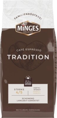 Кофе в зернах Minges Espresso Tradition 60% арабика, 40% робуста от компании Бесплатная доставка по Беларуси - фото 1