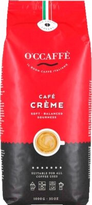 Кофе в зернах O'ccaffe Cafe Creme Rosso 50% арабика 50% робуста от компании Бесплатная доставка по Беларуси - фото 1