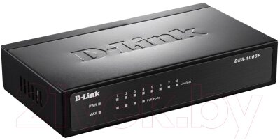 Коммутатор D-Link DES-1008P/C1A от компании Бесплатная доставка по Беларуси - фото 1