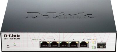 Коммутатор D-Link DGS-1100-06/ME/A1B от компании Бесплатная доставка по Беларуси - фото 1